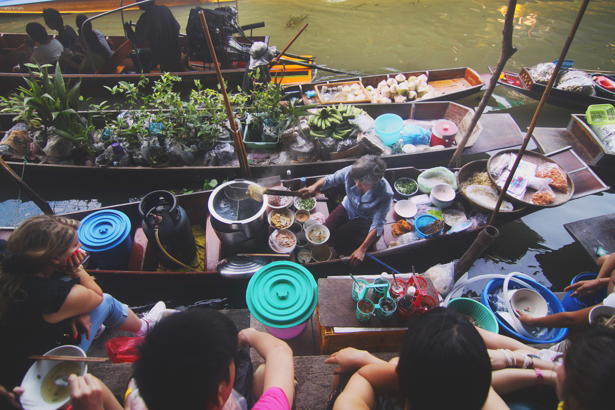 Floating market in Thailand