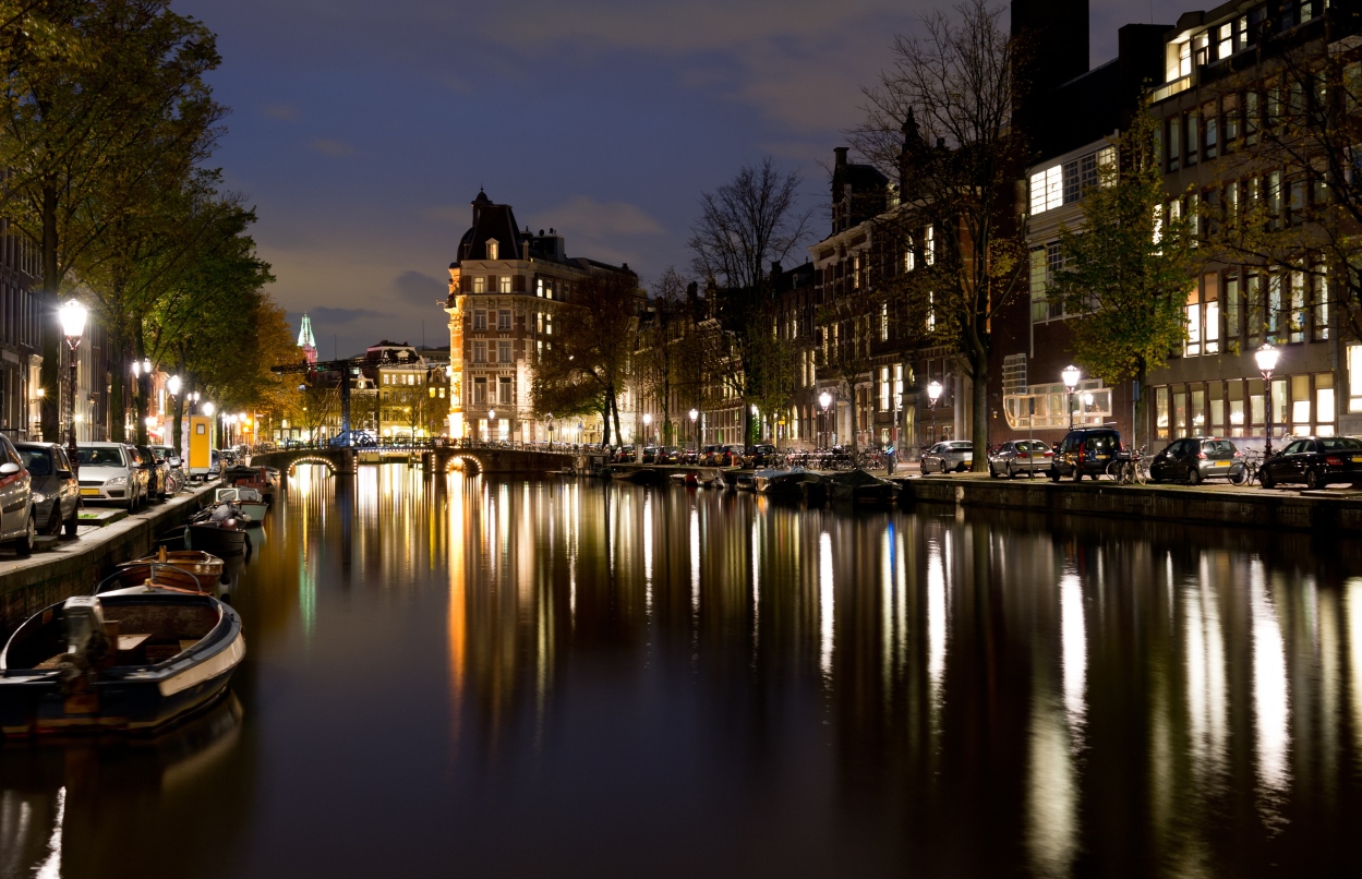 Amsterdam night canal