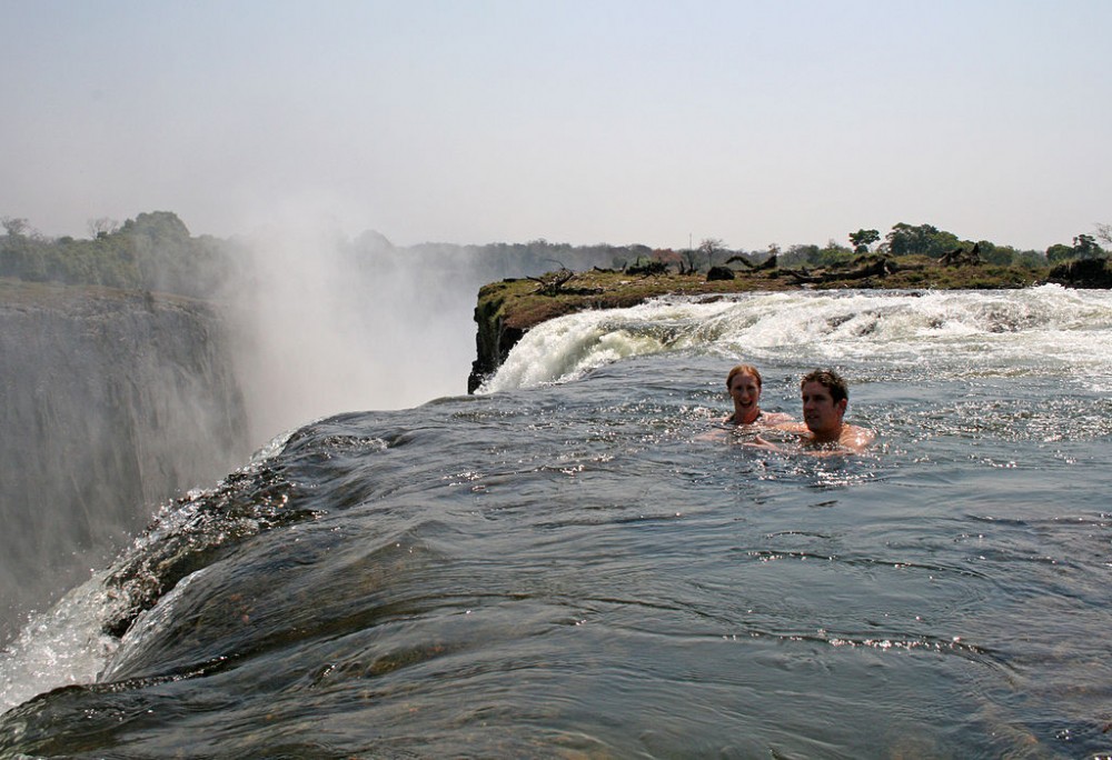 Swimming in the world’s most incredible infinity pool