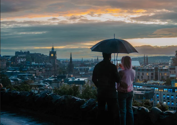 A couple in Edinburgh